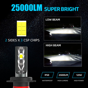 Công suất cao 80 Wát 12000 lumen Luces <span class=keywords><strong>Led</strong></span> Para ô tô H4 luz Faro H7 focos <span class=keywords><strong>Led</strong></span> Đèn Pha bóng đèn cho xe ô tô 9005 H11 H16 9006 9012 - Product Image 4