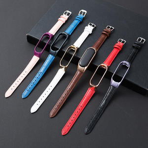 Correas de Reloj de Cuero Genuino con Textura de Bambú de Primera Calidad, Compatibles con Xiaomi Mi Band 7/6/5, Directo de Fábrica - Product Image 4