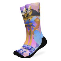 Chaussettes blanches Blank Performance Crew Chaussettes de sport en polyester à hauteur de genou pour sublimation