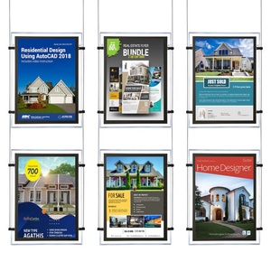 Custom 2026 Illuminated Poster Window Displays Advertising Equipment Slim Led <b>Crystal</b> Light Box for <b>Real</b> Estate Agents - Product Image 1