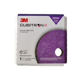 3M 982CX Cubitron II Fibre Disc Pro <span class=keywords><strong>36</strong></span> + <span class=keywords><strong>TN</strong></span> Changement rapide Trous croisés de productivité améliorés de <span class=keywords><strong>5</strong></span> pouces Abrasifs 3M - Product Image 6