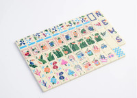 Набор для путешествий Mini Miss Out of Office Travel Mahjong с плитками в стиле тропического пляжа и фруктов, складной, современный, роскошный, ультратонкий