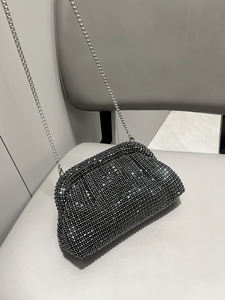 Borsa da sera di design di lusso per <span class=keywords><strong>donna</strong></span> strass <span class=keywords><strong>pochette</strong></span> con manico a spalla e borsa per banchetti - Product Image 5