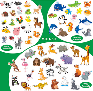 IMÁNES DE ESPUMA PARA REFRIGERADOR DE 59 PIEZAS CON DIBUJOS DE ANIMALES DE <span class=keywords><strong>ZOO</strong></span> Y GRANJA AL POR MAYOR - Product Image 4