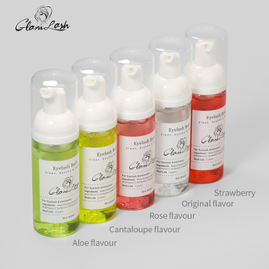 GLAMLASH, venta al por mayor, 60ml, fórmula ecológica, bomba de aroma de frutas, prensa, botellas de lavado, limpiador de espuma para pestañas, champú para extensión de pestañas - Product Image 1