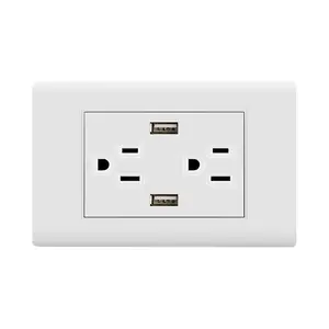 OSWELL Hot Selling America Standard usb charger outlet TR 125V 2.1A Dual wall usb socket plug
