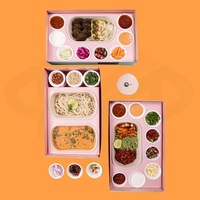 Caja de embalaje para Picnic, caja de pastoreo, papel Kraft corrugado, panadería, fruta, comida, plegable, venta al por mayor, catering personalizado, fiesta para llevar