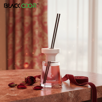 Diffuseur d'ambiance solide sans électricité en verre noir pour hôtels et voitures, parfum naturel longue durée, élimination des odeurs, garantie 5 ans