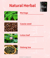 Thé amincissant Wins Town avec extrait de feuilles de Moringa en capsules, complément végétalien, thé pur à base de Moringa