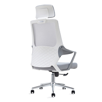 Chaise de bureau pivotante professionnelle avec soutien lombaire, chaise de direction en tissu maillé au design moderne pour les visiteurs