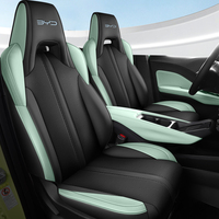 Fundas de Asiento de Coche de Cuero Sintético Perforado a Medida, Transpirables, para las Cuatro Estaciones, Compatibles con Airbag, para BYD Seagull