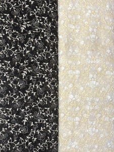 Tissu en dentelle magnifique en gros, perles, paillettes, broderie pour robe de soirée - Product Image 2