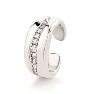 Orecchino a Cerchio Largo LOZRUNVE Stile Hip Hop con Diamanti per Orecchie Non Forate in <span class=keywords><strong>Argento</strong></span> <span class=keywords><strong>925</strong></span> - Product Image 3