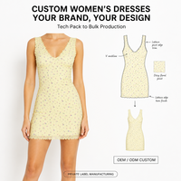 Robe mini sans manches à col en V profond et volants, imprimé micro-fleurs, taille empire, personnalisable en gros pour femmes - Fabricant OEM ODM