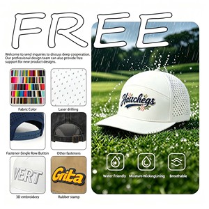 หมวกเบสบอลโพลีเอสเตอร์พิมพ์โลโก้ตามสั่ง นุ่มสบาย กันน้ำ เหมาะสำหรับกีฬากลางแจ้ง 男女兼用 - Product Image 2