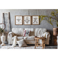 Décorations murales rustiques en bois sculpté pour l'intérieur de la maison : Panneaux muraux en bois avec cadre en bois, designs créatifs pour la maison