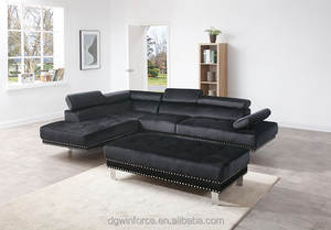 <span class=keywords><strong>Divano</strong></span> <span class=keywords><strong>Angolare</strong></span> a L in Velluto Design Nordico con Chaise Longue Convertibile e Poggiatesta Regolabile per Soggiorno - Vendita Diretta dalla Fabbrica - Product Image 5