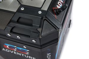 Boîte carrée en alliage plastique de 45 L avec dossier, doublure et autocollants, boîtes arrière pour moto, équipements de moto - Product Image 5