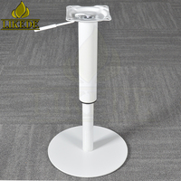 Base de Table en fer en acier rond en métal blanc pivotant à hauteur de levage réglable pour utilisation d'escalier d'école de salle de bain d'entrepôt
