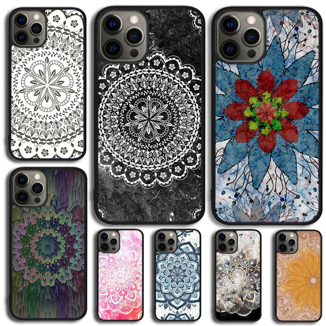 MARBLE MANDALA FLOWER FLORAL Phone Case For for iPhone 15 16 14 XR XS 11 12 13 Mini Pro MAX Plus