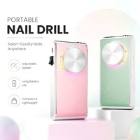 Kit de perceuse à ongles portable rechargeable, polisseuse à ongles électrique professionnelle, marche avant/arrière pour ongles en acrylique et en gel
