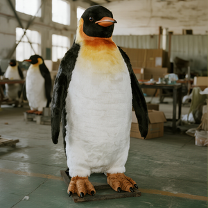 Özelleştirilmiş yaşam boyutu çelik Animatronic penguen modelleri kapalı/açık heykelleri eğitim Playhouses macera okul bahçeleri için - Product Image 6