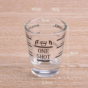 Thủy tinh nhỏ đo cup oz/ml/Muỗng Cà Phê/muỗng canh công cụ nhà bếp kép tinh thần đo Cup 45/60ml cho bar Party Wine - Product Image 1