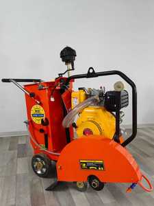 Coupe-béton à essence type 350, moteur haute puissance, orange, avec roues et guidon - Product Image 3