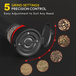 Baru isi ulang otomatis pengocok lada garam 2 pak dapat diatur kecepatan Assen listrik garam dan merica Set penggiling - Product Image 5