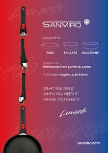 Leonardo STR12 fabricación italiana mango largo baquelita accesorios de cocina duraderos para utensilios de cocina mango de olla extraíble - Product Image 2