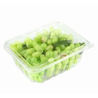 Boîte en plastique transparente PET RPET recyclable de 10 oz et 12 oz, barquette à clapet, plateau pour fruits frais, cerises, conteneur d'emballage avec trou