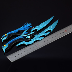 Ehre Könige Lan Tide hunter Blüte 22CM Legierung Metall Handwerk Anime Schlüssel bund Anhänger Modell Geschenk für Sammlerstücke Schwert - Product Image 5