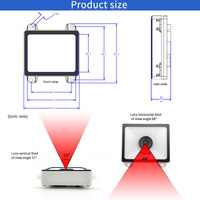 Escáner de Códigos de Barras 1D 2D EMT8650SC, Módulo de Escáner de Códigos QR de Montaje Fijo con Cable USB RS232 para Caja Registradora