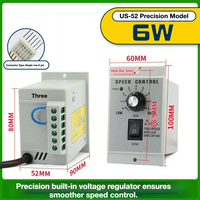 Vente Flash : Contrôleur de Vitesse de Moteur AC de Type Précision Série US-52, 6-400W, Monophasé, 110V/220V, 50/60Hz, Protection IP20, Micro