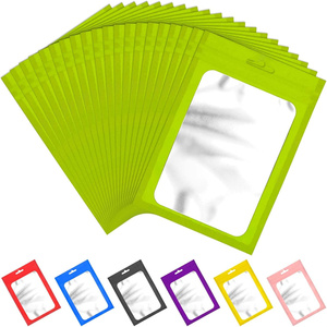 LT tùy chỉnh logo Nắp kéo ăn được Mini kẹo dây kéo lá túi nhựa <span class=keywords><strong>Ziplock</strong></span> Holographic Mylar túi bao bì với cửa sổ rõ ràng - Product Image 1