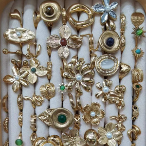 Hợp thời trang hot Lady vòng thép không gỉ ngón đeo Nhẫn lớn Chunky đồ trang sức Punk chống phai người phụ nữ Hoa Vòng - Product Image 3