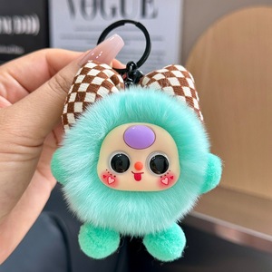 Cadeaux d'activités : Petit porte-clés en peluche boule de charbon, porte-clés en PVC, pendentif en plastique pour sac à dos, clés de voiture de couple, cadeaux à suspendre - Product Image 3