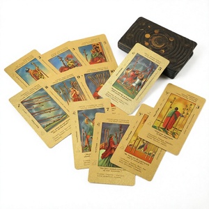 WJPC Jeu de cartes Oracle en papier avec logo imprimé, Vente en gros, Jeu de cartes personnalisées, Decks flash, Guide d'affirmations positives quotidiennes, Tarot à feuille d'or - Product Image 3