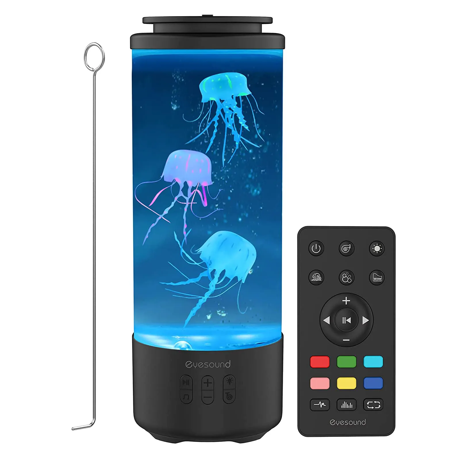 Jellyfish Lava Lamp BT Speaker White Noise LED Jellyfish Aquarium Lamp 7 Colors Changing with 4 Light Mode Mood Night Light