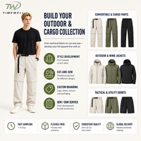 Pantalon de randonnée convertible en nylon léger avec logo personnalisé, jambes amovibles à fermeture éclair, imperméable et respirant, pour la randonnée en montagne