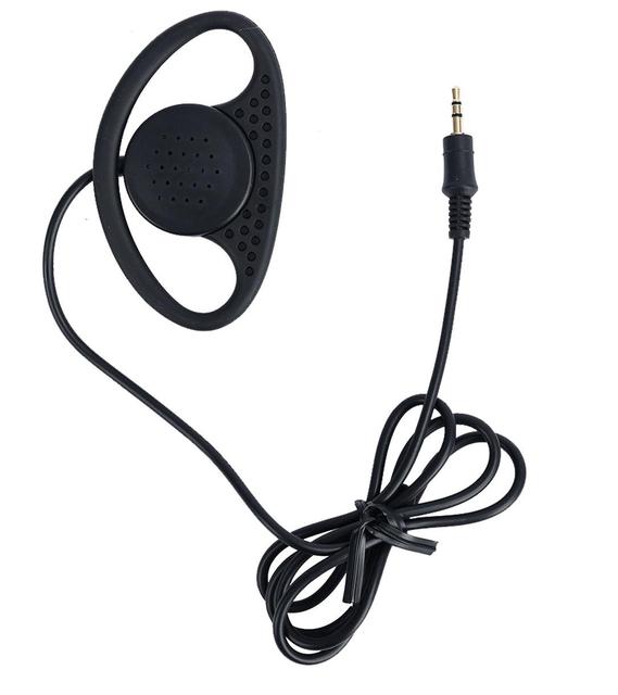Classic Style Single-Ear 3.5mm Earbuds D-Shape Ear Hook Headset 1.2M Stereo Mono Wired Earphone for Tour Guide Systems