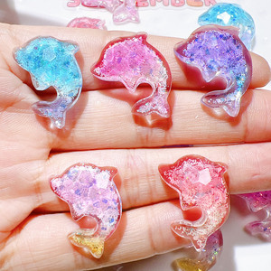 Best Sales Resin Crafts Mini Resin Animals Resin Cute Dolphin Pendant Wholesale Diy Phone Case Charms Key Chain for Decoration
