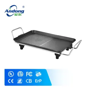 Andong 28cm Mini Stainless Steel Electric Contact Grill Electric Griddle Pan Suitable For 1-2 Persons Lunch AD-G28