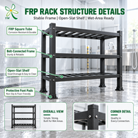 Scaffale Multiuso Regolabile in Fibra di Vetro Resistente alle Intemperie, Design OEM per Parti di Irrigazione in Fattorie e Officine