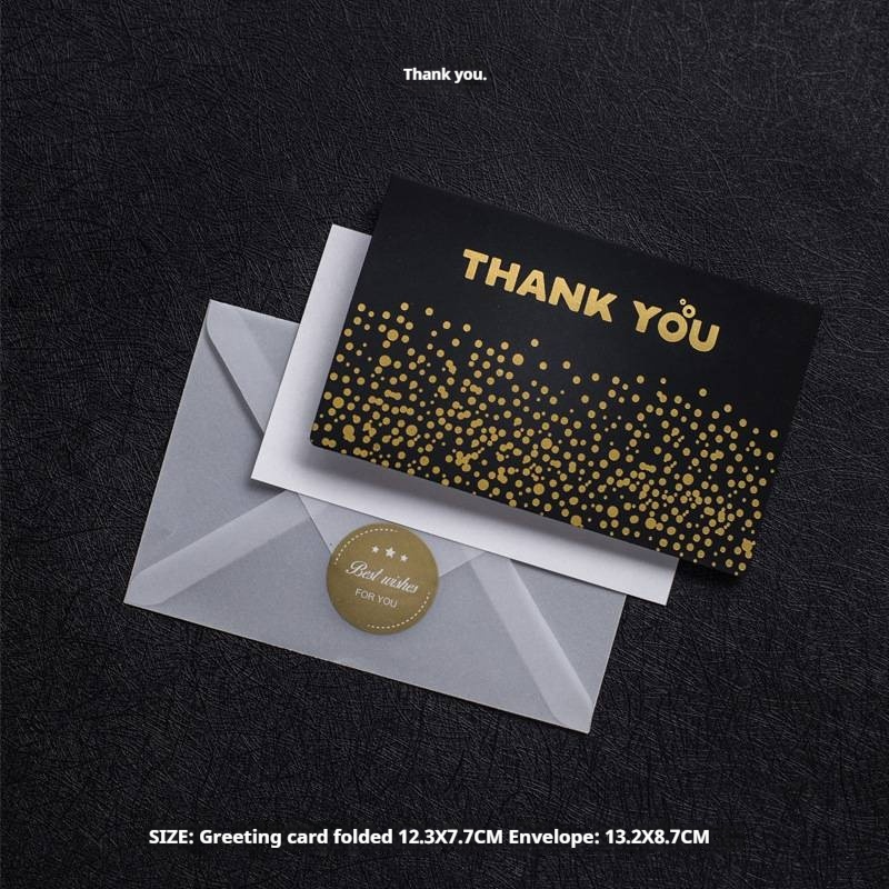 Thank you(envelope+greeting card+sticker)-black