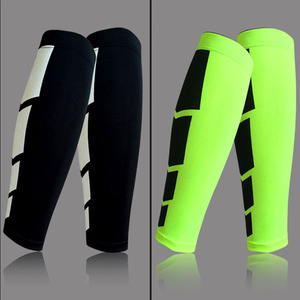 Calf Protectors Compression <b>Socks</b> Fluorescent Green <b>Black</b> White Red Blue Color Blocking Medium Tube For Basketball Soccer - Product Image 4