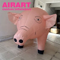 Modèle d'animaux gonflables réalistes en forme de cochon, vente chaude, cochons gonflables