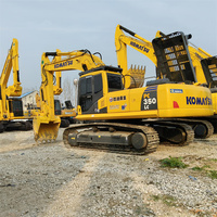 Cat Asli Bekas Pakai Excavator Crawler Komatsu PC350-7 PC350-8 35 Ton Kapasitas Bucket Besar untuk Pengerukan Sungai dan Pemindahan Tanah