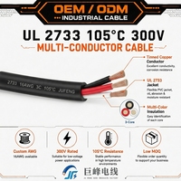 UL 2733 16AWG 3C 300V 105 ° Cable Eléctrico Aislado de PVC