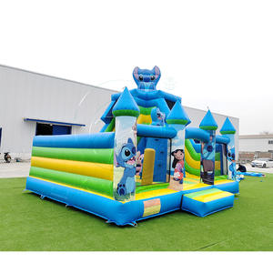 Château gonflable de parc d'attractions, combo château gonflable, maison de rebond, PVC commercial, capacité de 300 à 500 kg, château gonflable avec toboggan, mur d'escalade - Product Image 3
